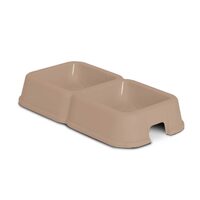 Castron caini, plastic dublu antiderapant 2 x 0.6L