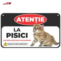 Placuta avertizare 15x25cmx3mm ''PISICA BLANDA'' PA-17