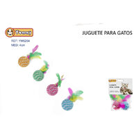 Jucarie pentru pisica, 4 cm- 2/set  YM6264