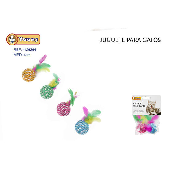 Jucarie pentru pisica, 4 cm- 2/set  YM6264