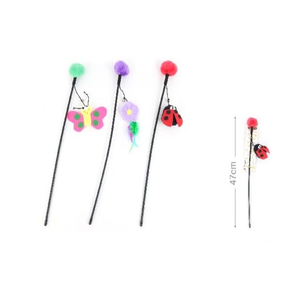 Jucarie pentru pisica,undita plus cu modele,clopotel,47cm