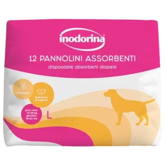 Scutece absorbante caini mari, Inodorina L 12buc 10-20Kg
