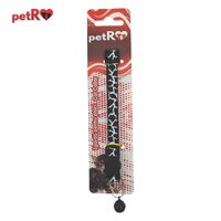 Zgarda pisici - zebra - Negru,1x20-35 cm PETRO