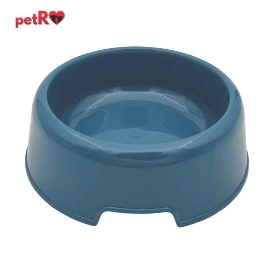 Castron rotund plastic caini,pisici, 200ml, 13.5x4.6cm PETRO