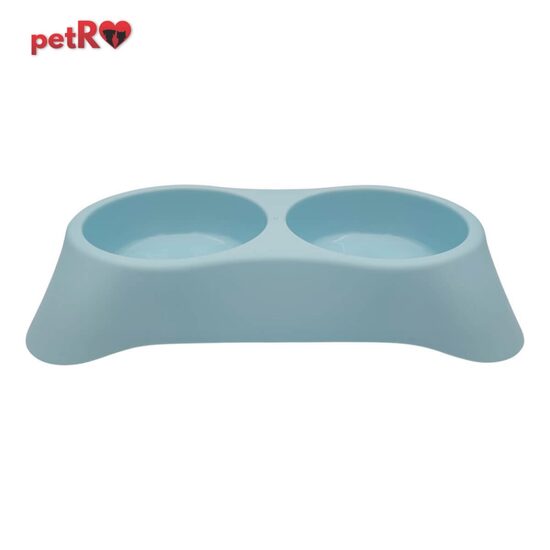 Castron plastic dublu, caini, pisici, 400 ml M  PETRO