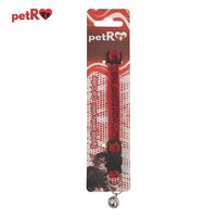 Zgarda pentru pisici - sclipici- Rosu,1x20-35 cm PETRO