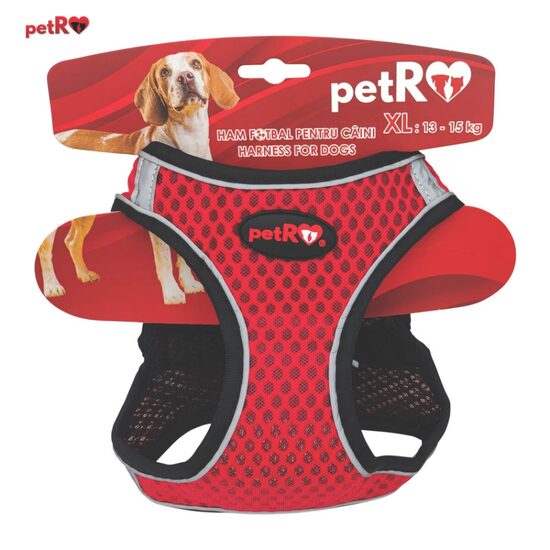 Ham pentru caini vesta fotbal rosu XL PETRO