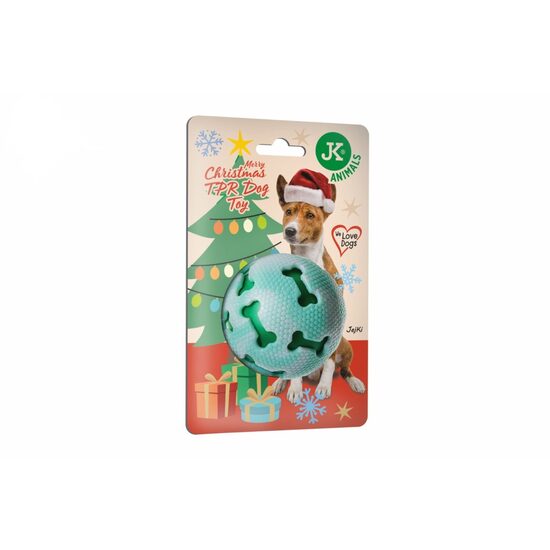 Jucarie de Craciun - minge TPR, scartaitoare, 7.5 cm