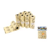 Saci igienici caini, bej cu model, XL 20 x 15 buc