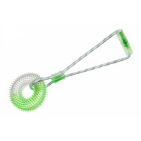 Jucarie cauciuc TPR minge+sfoara VERDE 40x13 cm