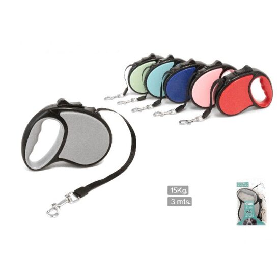 Lesa retractabila caini, Sclipitor, Banda 3m - 15Kg