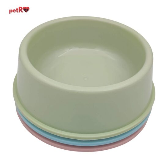Castron rotund plastic caini,pisici, 300ml, 15x5cm  PETRO