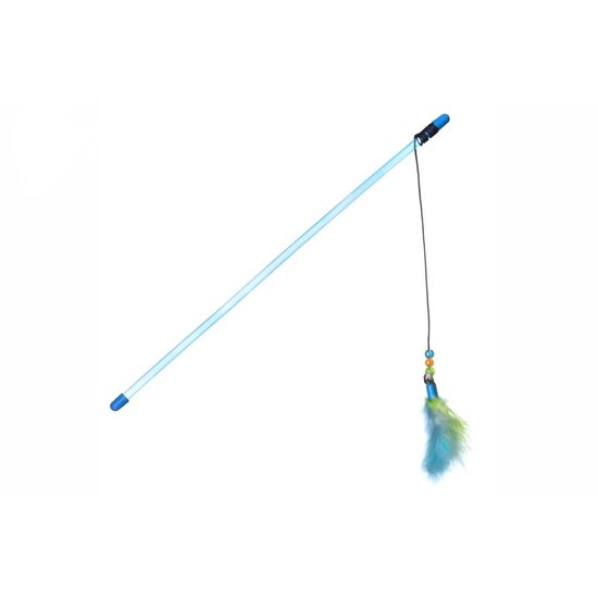 Jucarie pt pisici undita pene, margele, clopotel 40cm