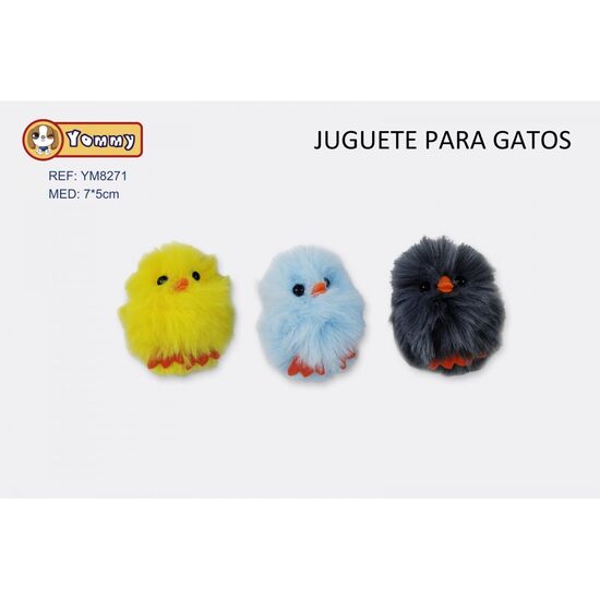 Jucarie pisici - pui gaina 7.5 cm