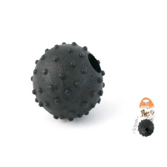 Jucarie cauciuc Minge neagra Pini 5.5 cm