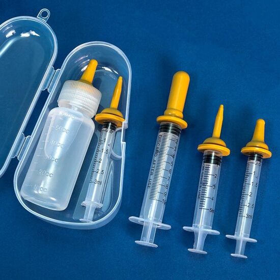 KIT Biberon tetine silicon, seringi de hranit animale mici