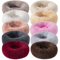 Patut pufos rotund pentru caini, L 50x26 cm