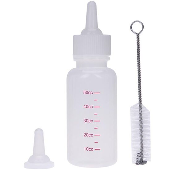 Set Biberon animale de companie cu perie si tetina 50ml