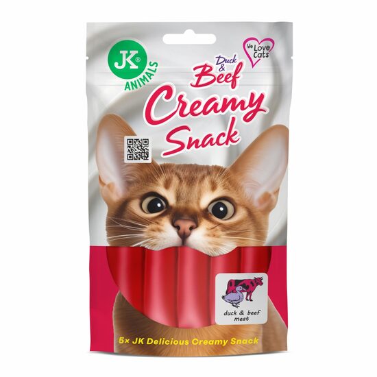 Recompense pisici Crema de Rata si Vita, Vitamine, JK 5x15 gr