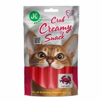 Recompense pisici Crema de Crab, Vitamine JK, 5x15 gr
