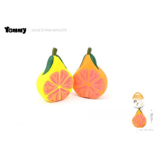 Jucarie din latex grapefruit pentru caini, 9 cm