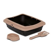 Kit litiera cu rama+castron+lopatica 46x36x12h BEJ