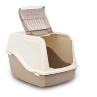 Litiera ARIEL TOP FREE 57x39x38 h BEJ Capac Pliabil Distribuitor petshopuri