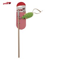 PROMO Jucarie pisica undita 30 cm Soarece verde PETRO 2+1GRATIS