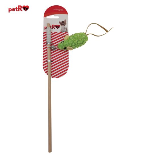 PROMO Jucarie pisica undita 30 cm Soarece verde PETRO 2+1GRATIS