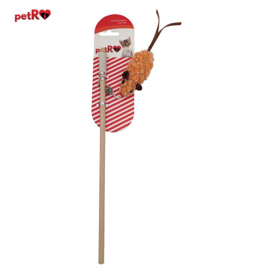 PROMO Jucarie pisica undita 30 cm Soarece portocaliu PETRO 2+1GRATIS