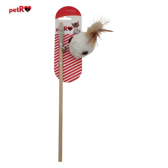 PROMO Jucarie pisica undita Minge plus alba 30 cm PETRO 2+1GRATIS