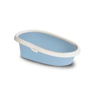 Litiera ovala cu rama furnizor MINOU LARGA 58x39x17h cm ALBASTRA